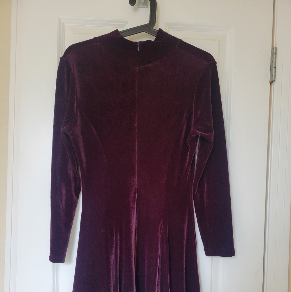 Suede burgundy mini dress
